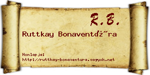 Ruttkay Bonaventúra névjegykártya